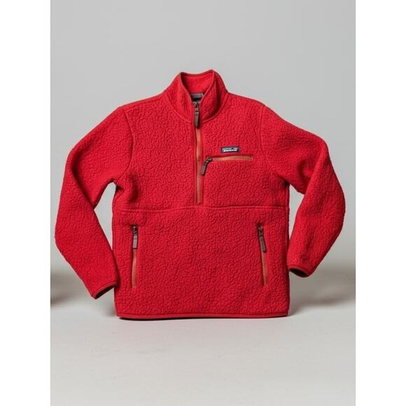 PATAGONIA Women's RetroPile Marsupial Fleece Pullover, Molten Lava, Size S - Picture 2 of 13